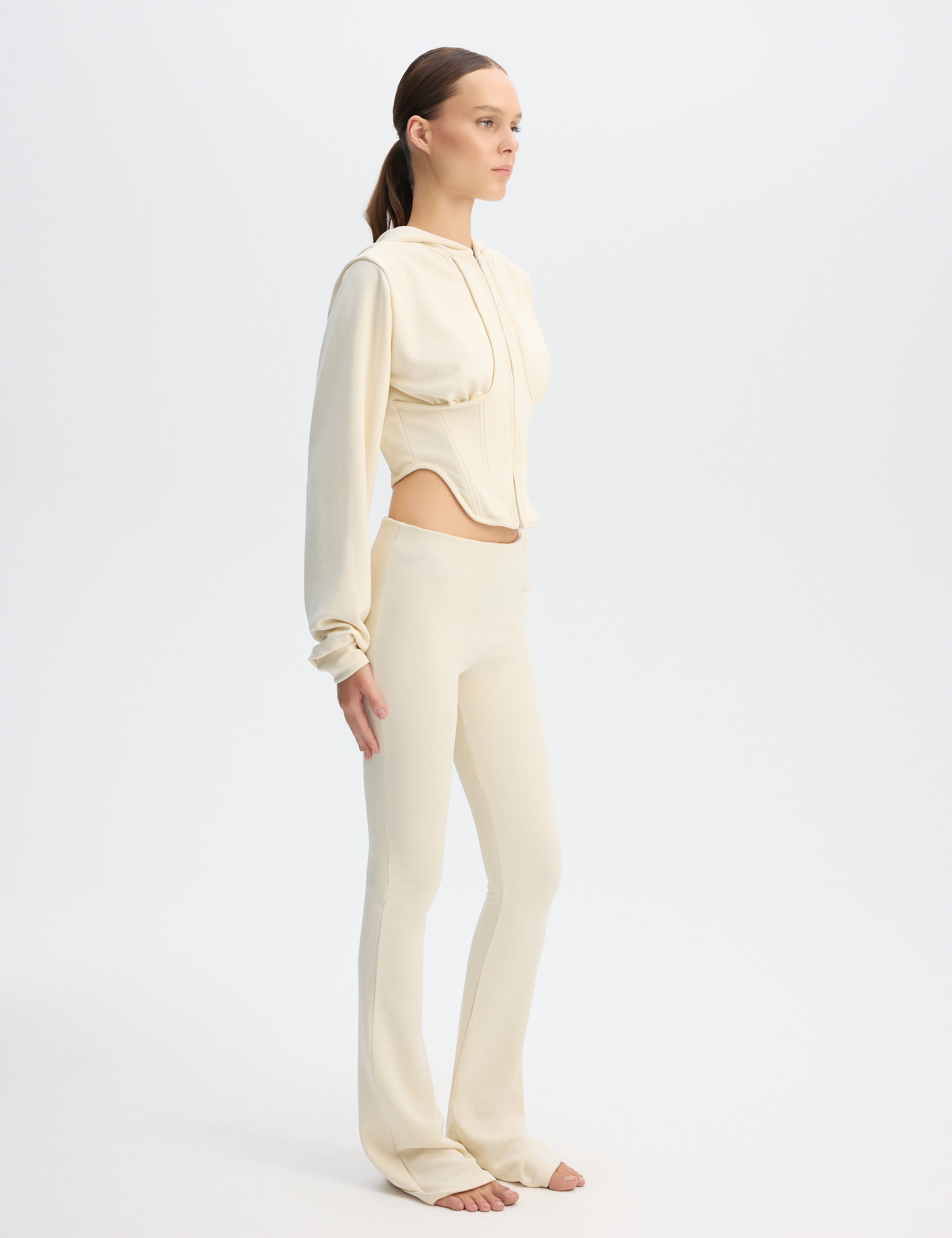 London Corset Hoodie - Beige