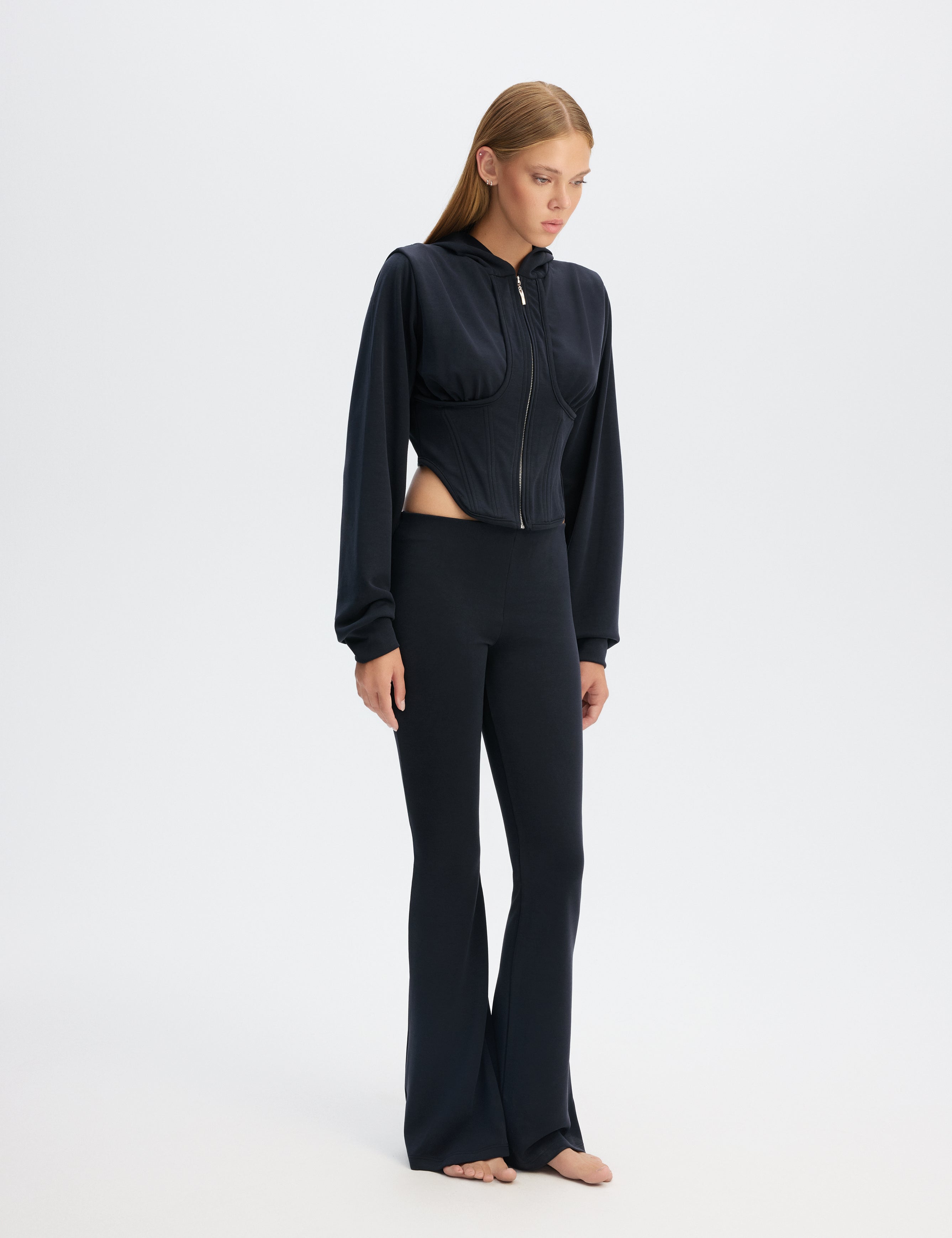 London Corset Hoodie - Black