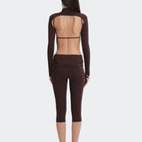 Off-Duty Yoga Capri Pants - Brown
