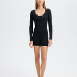 Skin Cardigan Top - Black